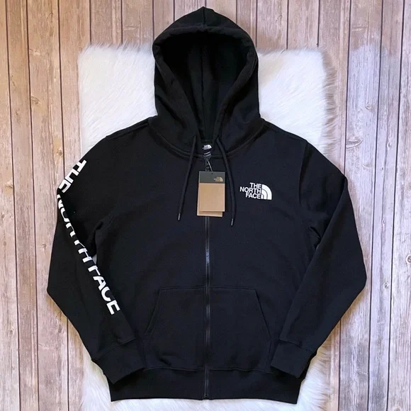 The North Face Men’s Logo 80/20 Full Zip Hoodie In Black - Picture 2 of 7